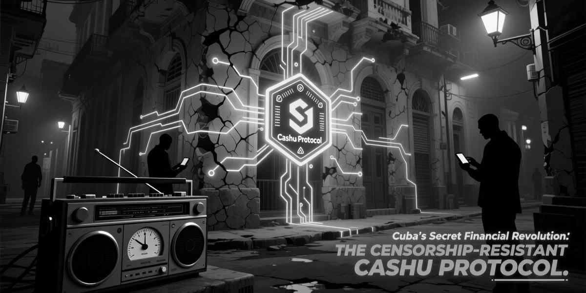 A stylised night street scene illustrating the Cashu protocol